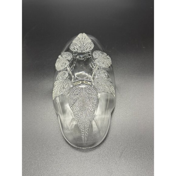 Vintage Anchor Hocking Clear Glass Oblong Relish Dish With Renaissance Leaf Desi - Picture 11 of 12